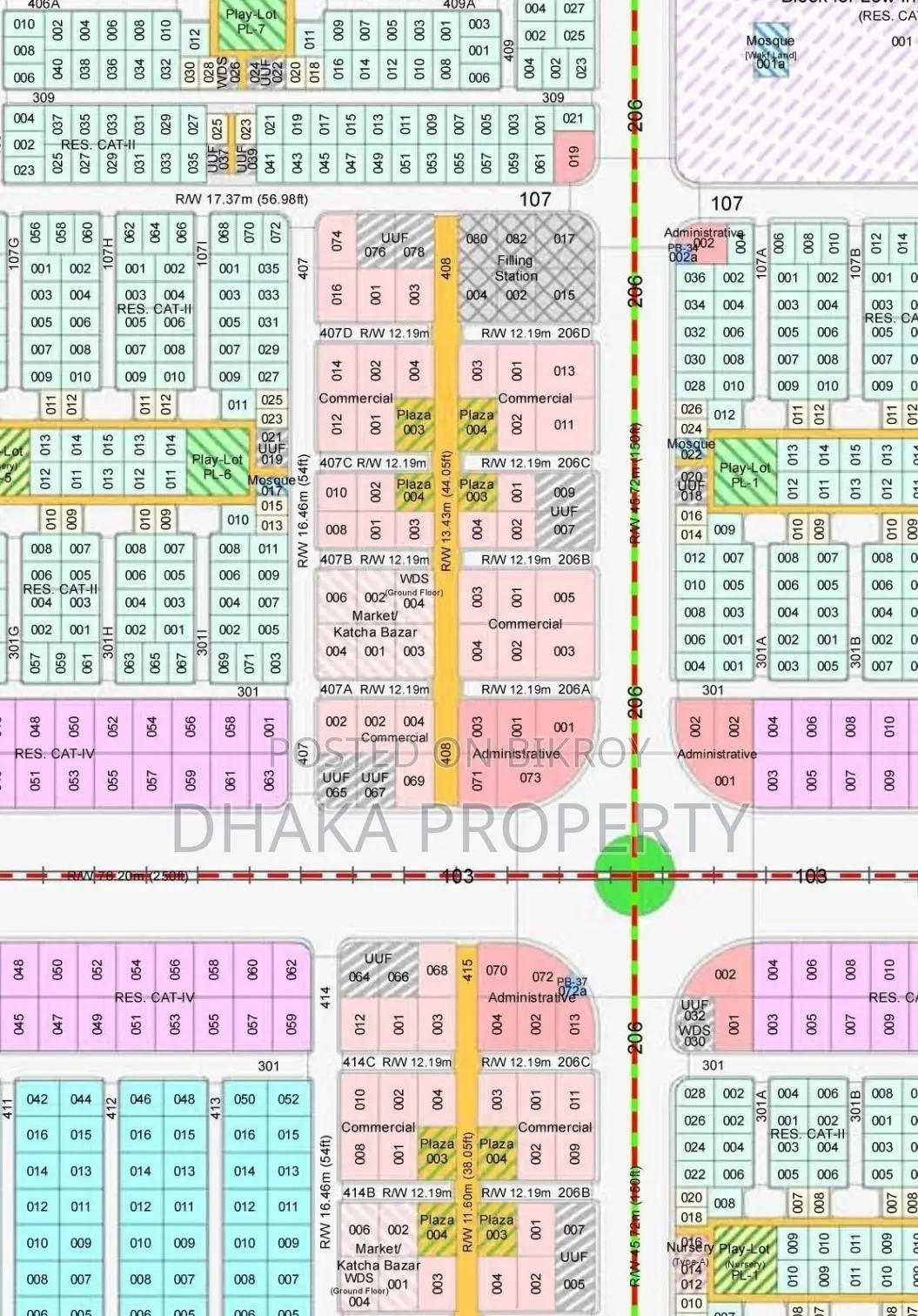 Front Commercial 3 Katha East at Sector-11 in Purbachal