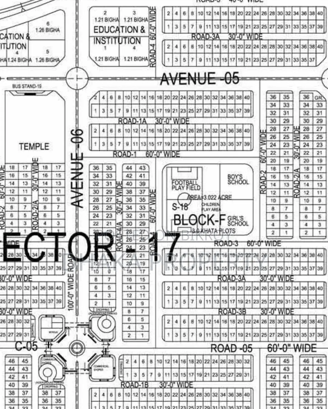 Zora 6 Katha Land Sale South at Sector-17/F in Uttara