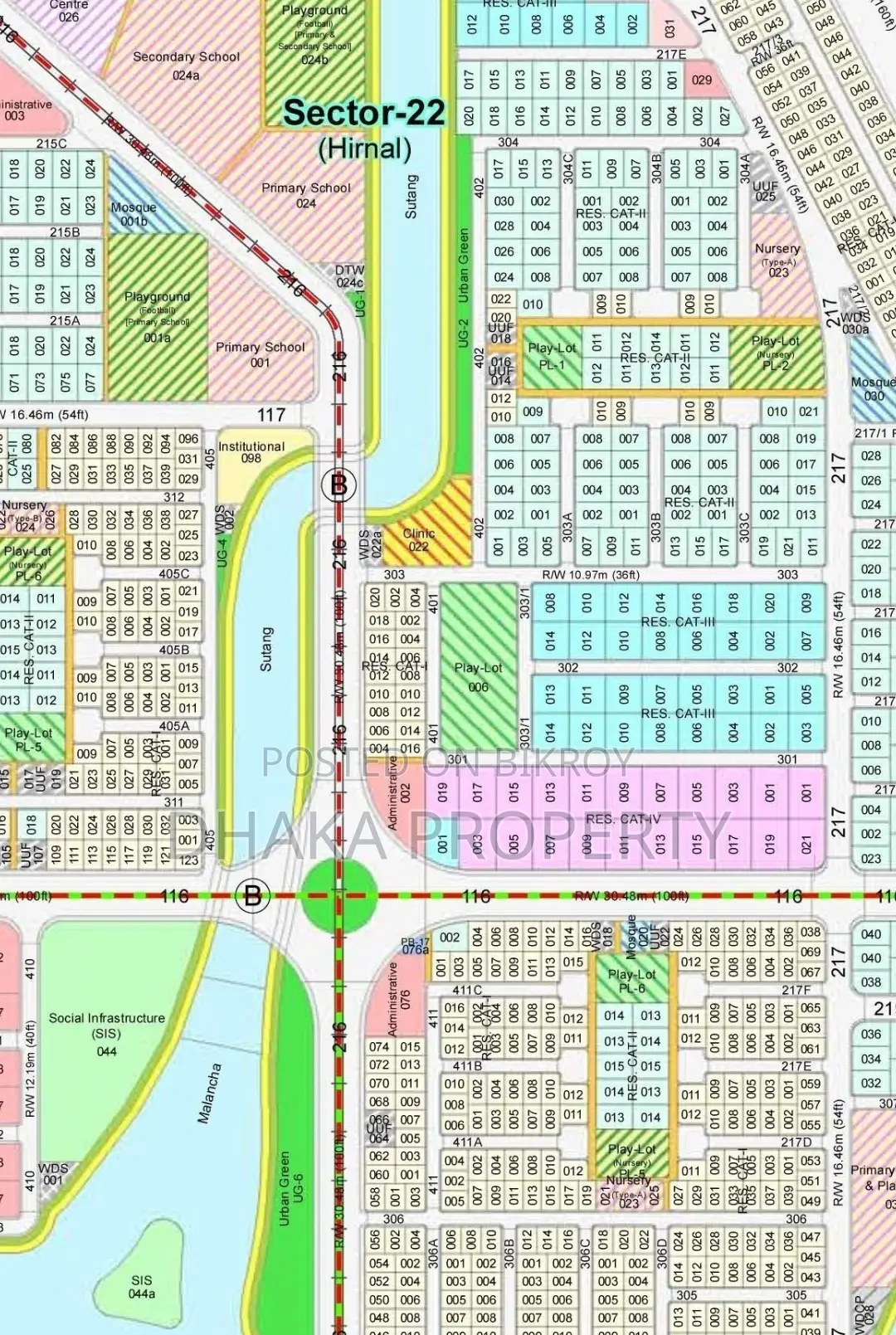 Corner 5 Katha South/East at Sector-22 in Purbachal