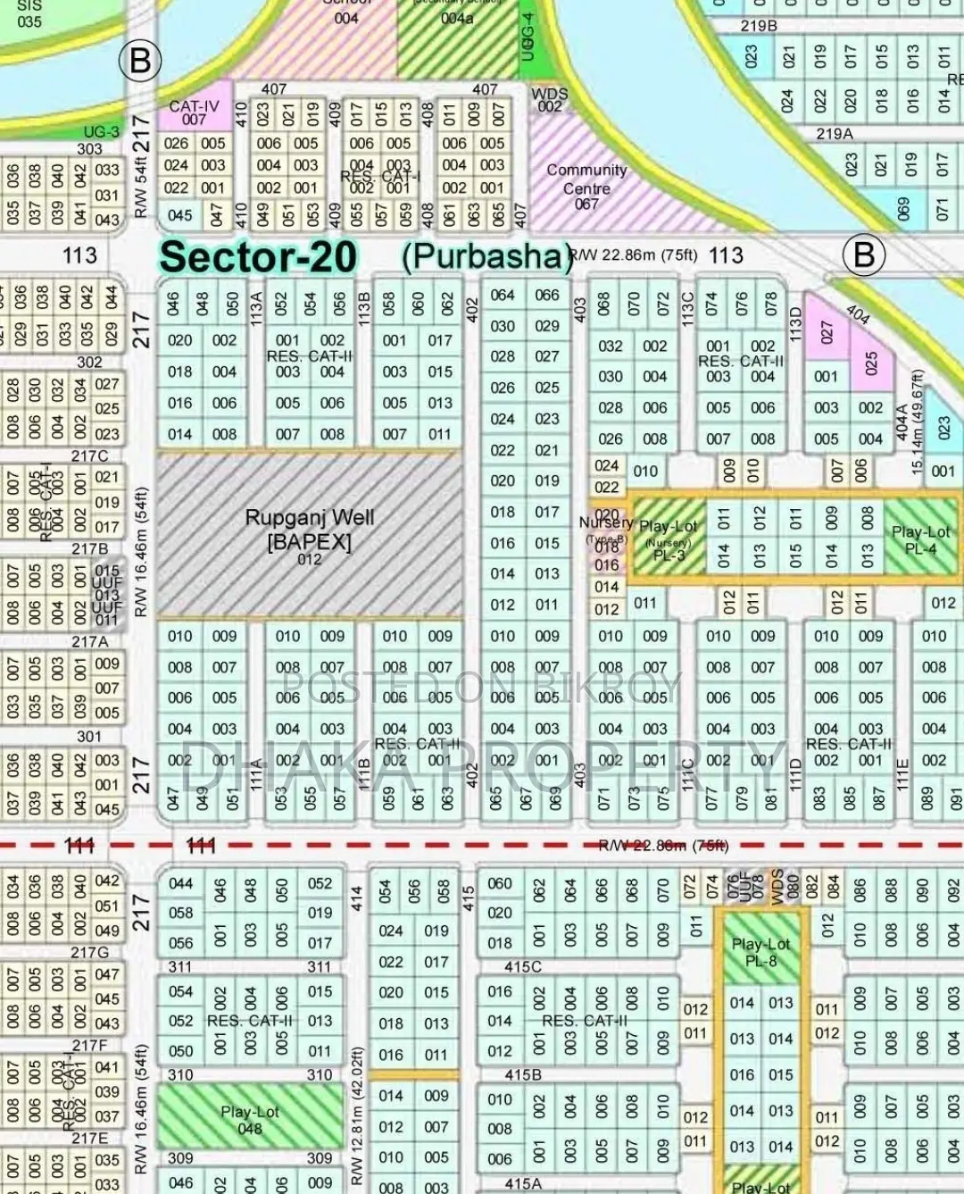 Nearby 75ft 5 Katha East at Sector-20 in Purbachal