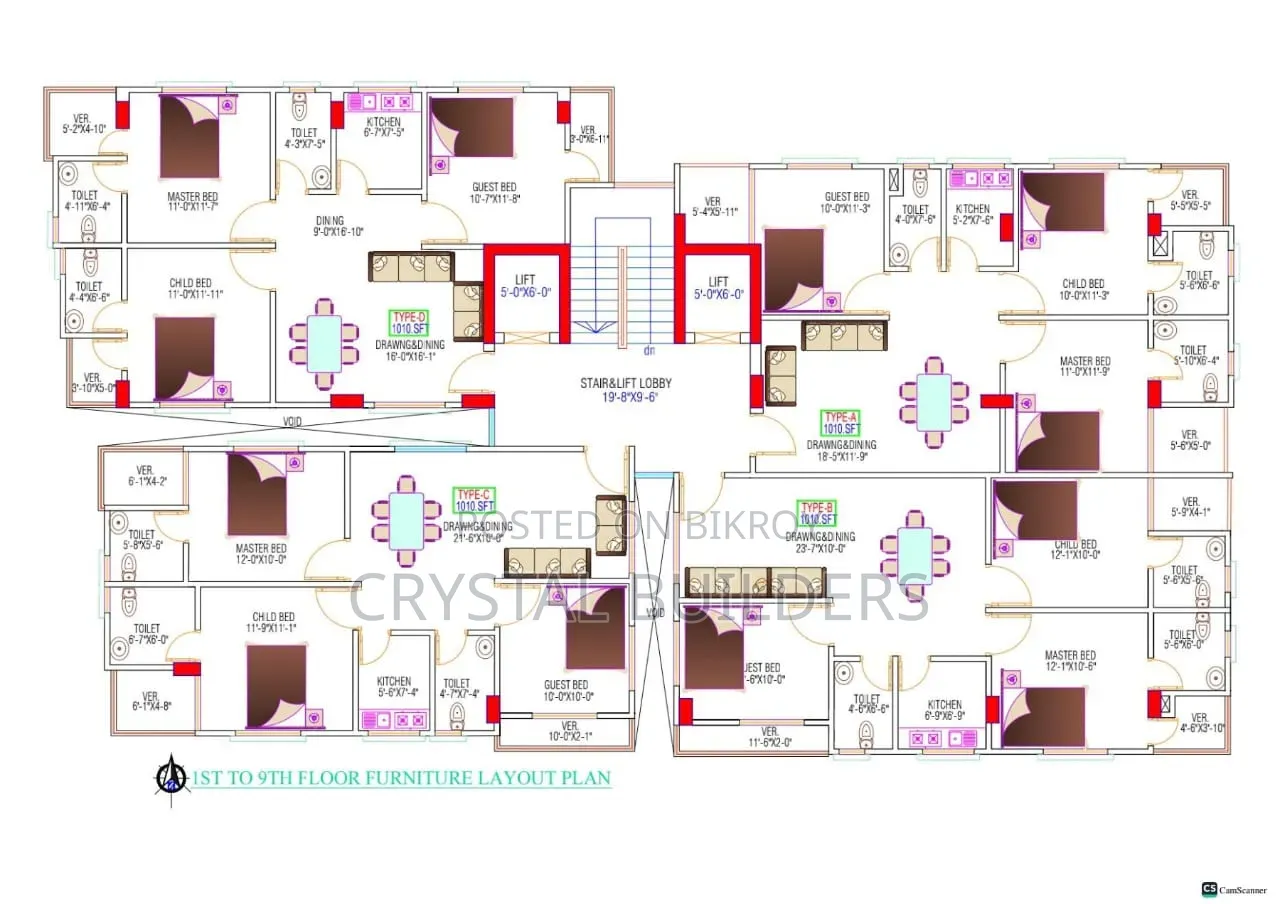 Furnished 3-Bedroom Apartment in Crystal Place, Badda for Sale in Badda