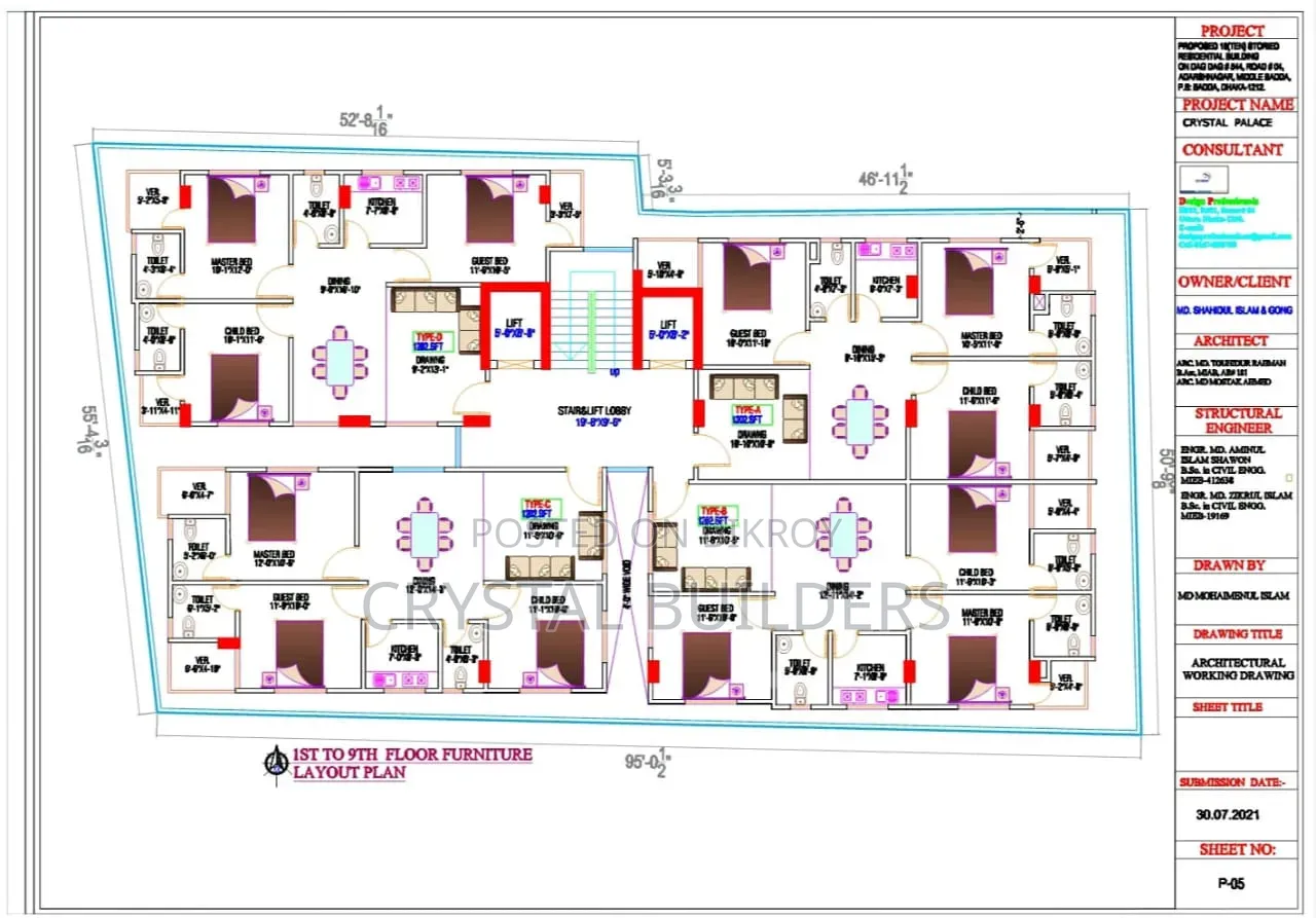 Furnished 3-Bedroom Apartment in Crystal Place, Badda for Sale in Badda