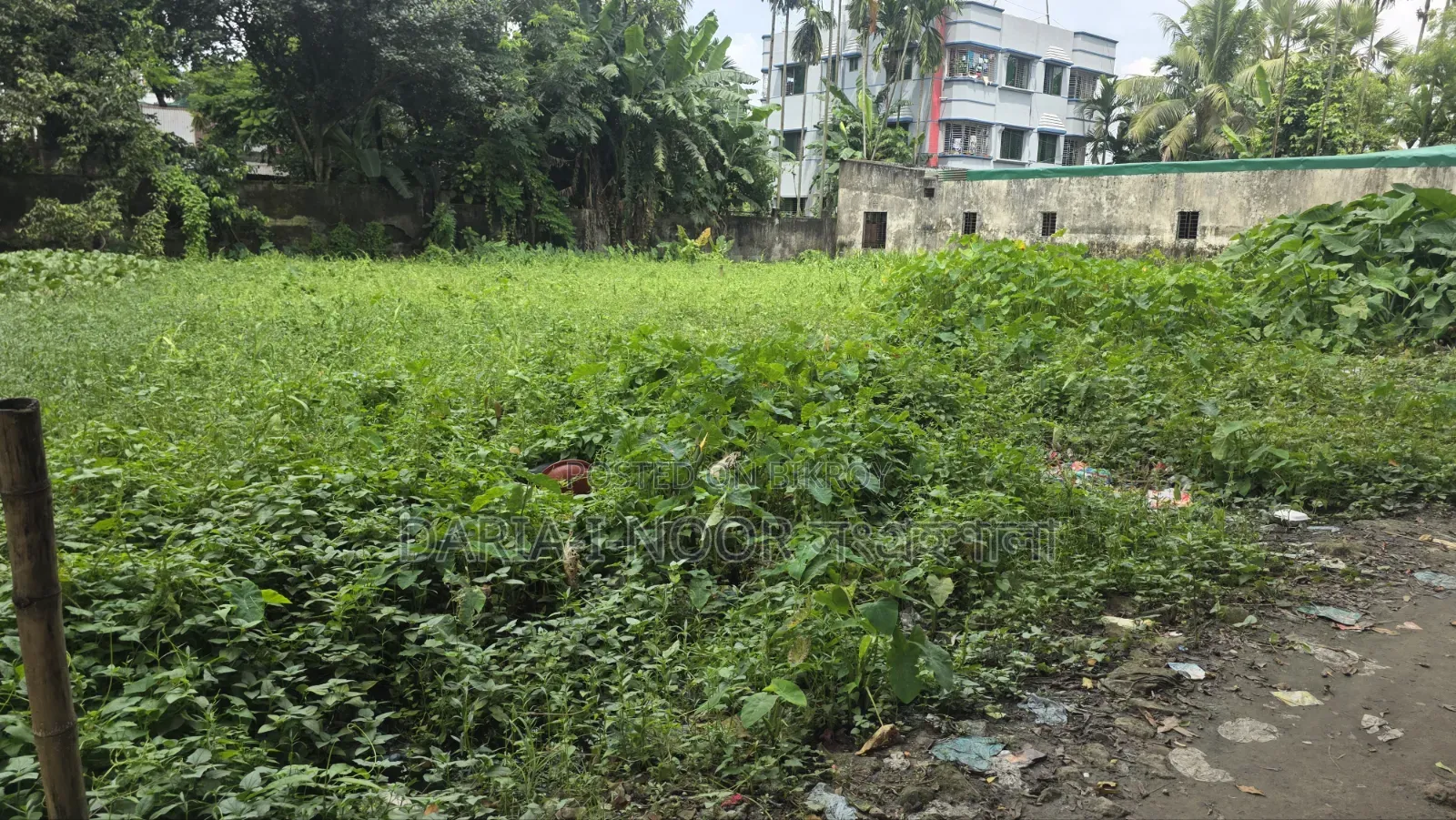 South facing 10 katha empty plot for sale beside Helal Market Baikali Road. in Uttara