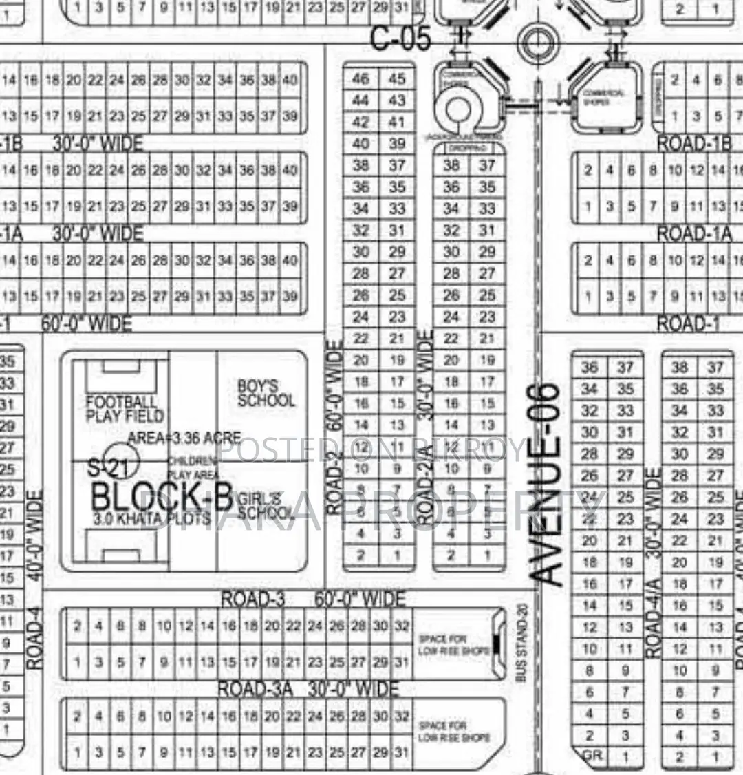 60ft Road 3 Katha Park West at Sector-17/B in Uttara