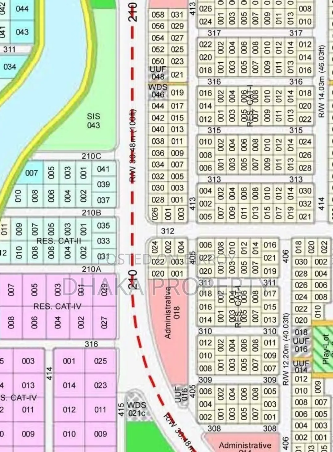 48ft Road 3 Katha Park South at Sector-9 in Purbachal