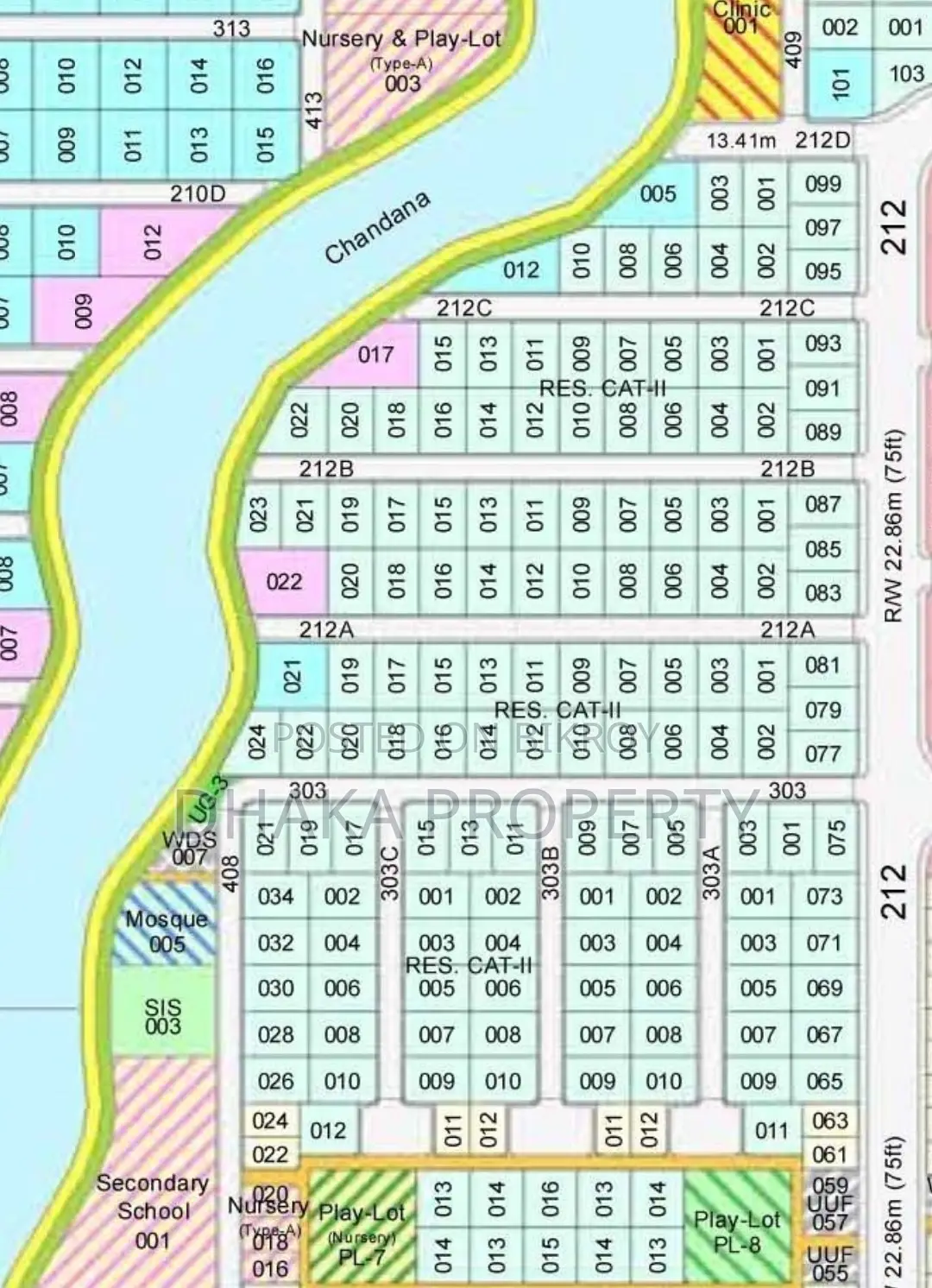 5 Katha North Facing Land Close to Lake at Sector-23 in Purbachal