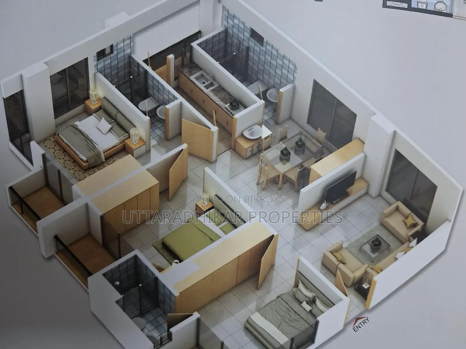 3-Bedroom Apartment in Upl Shah Adnan, Kafrul for Sale in Kafrul
