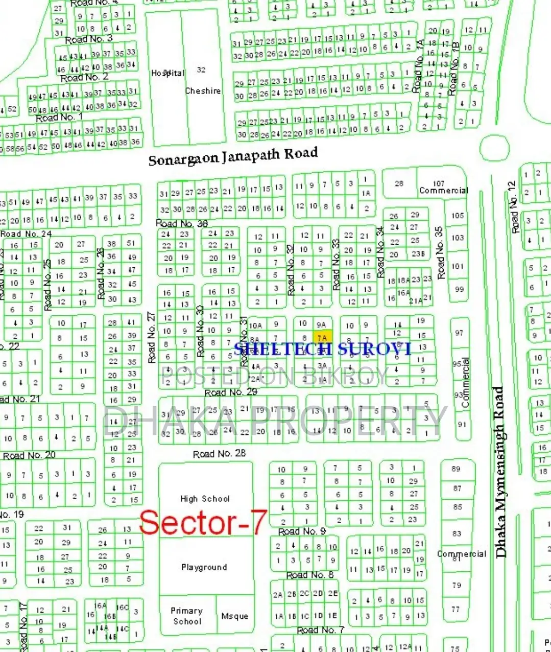 5 Katha Commercial Land North at Sector-7 in Uttara