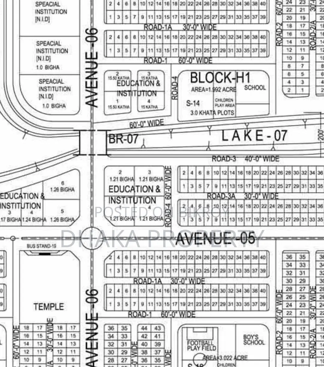 110ft Road 3 Katha South Facing Plot at Sector-17/H1 in Uttara