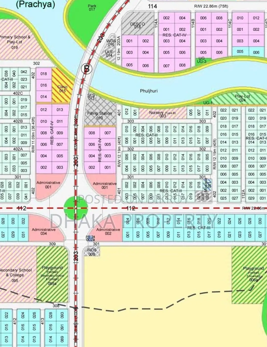 300ft Expressway 5 Katha Park South at Sector-16 in Purbachal