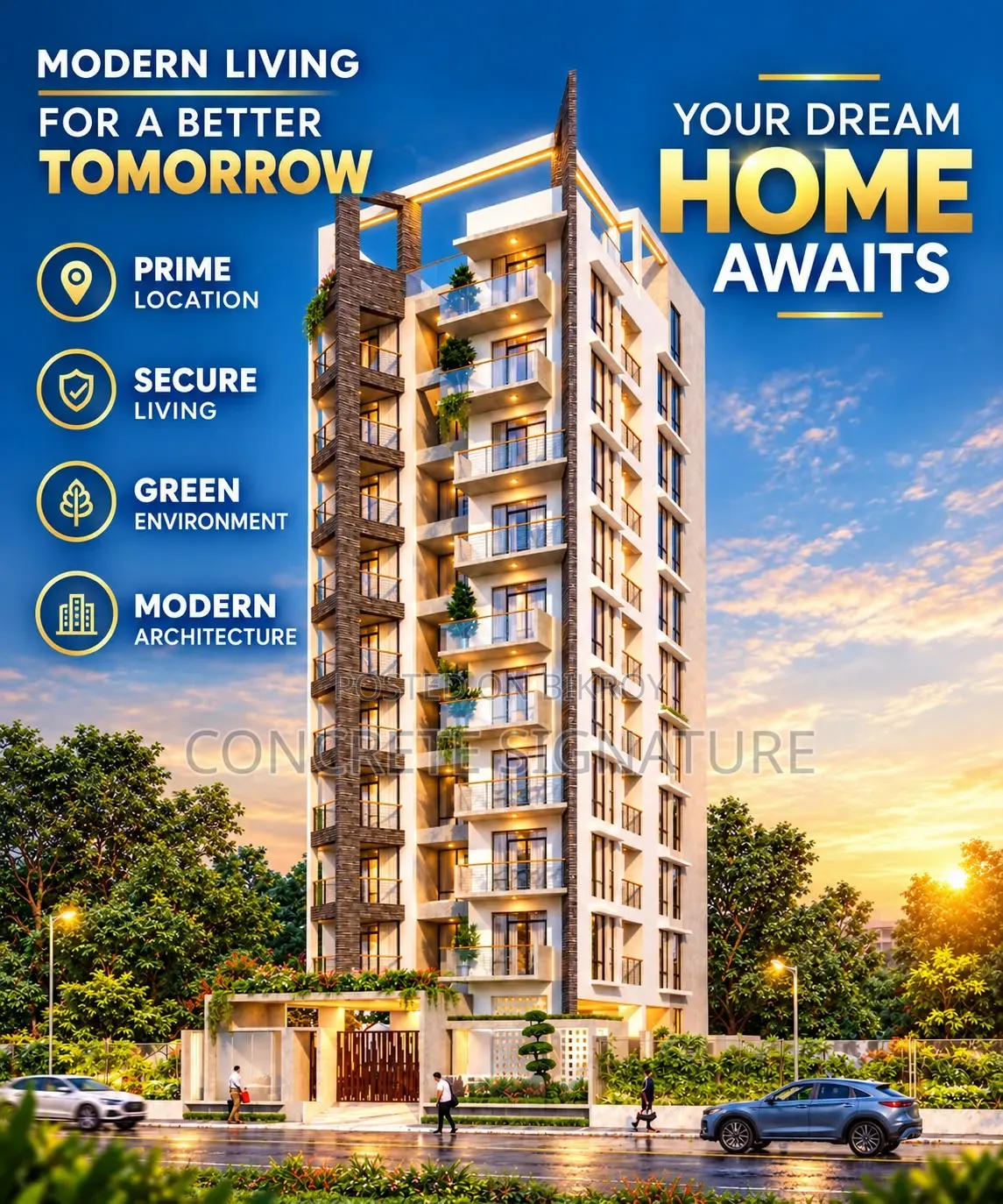 4 Bedroom Apartment in Concrete Signature, Basundhara for sale in Basundhara