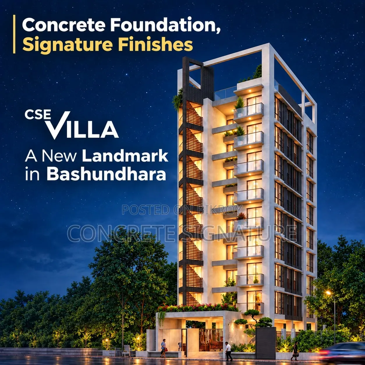 4 Bedroom Apartment in Concrete Signature, Basundhara for sale in Basundhara