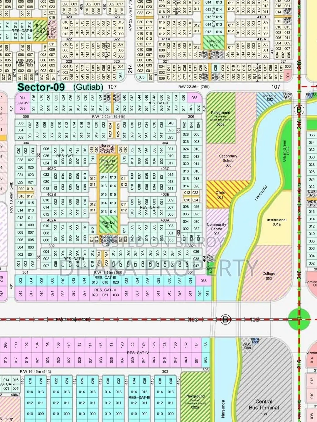 40ft Road 5 Katha Park South Facing at Sector 9 in Purbachal