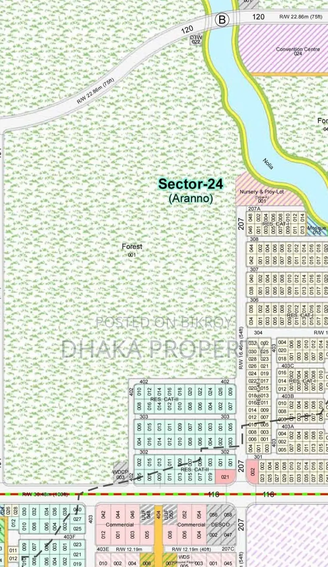 Corner Forest View 5 Katha North at Sector-24 in Purbachal