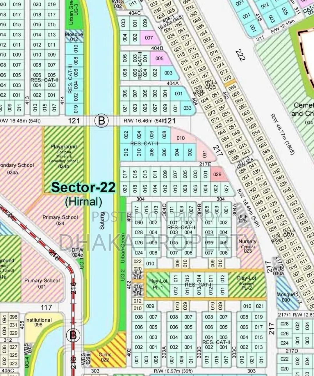 Near Lake Side 5 Katha South at Sector-22 in Purbachal