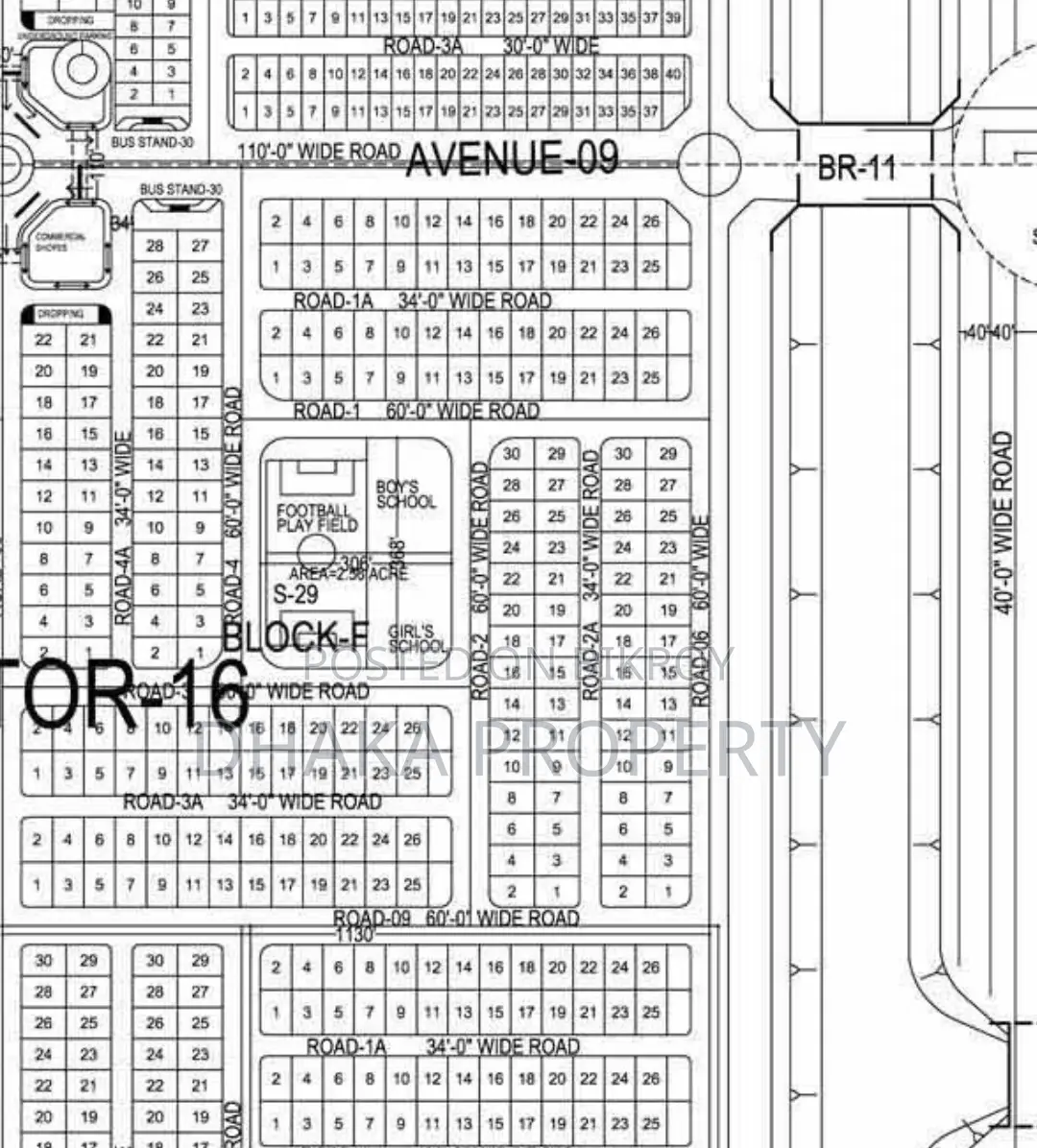 60ft Road 5 Katha Park East at Sector-16/F. in Uttara