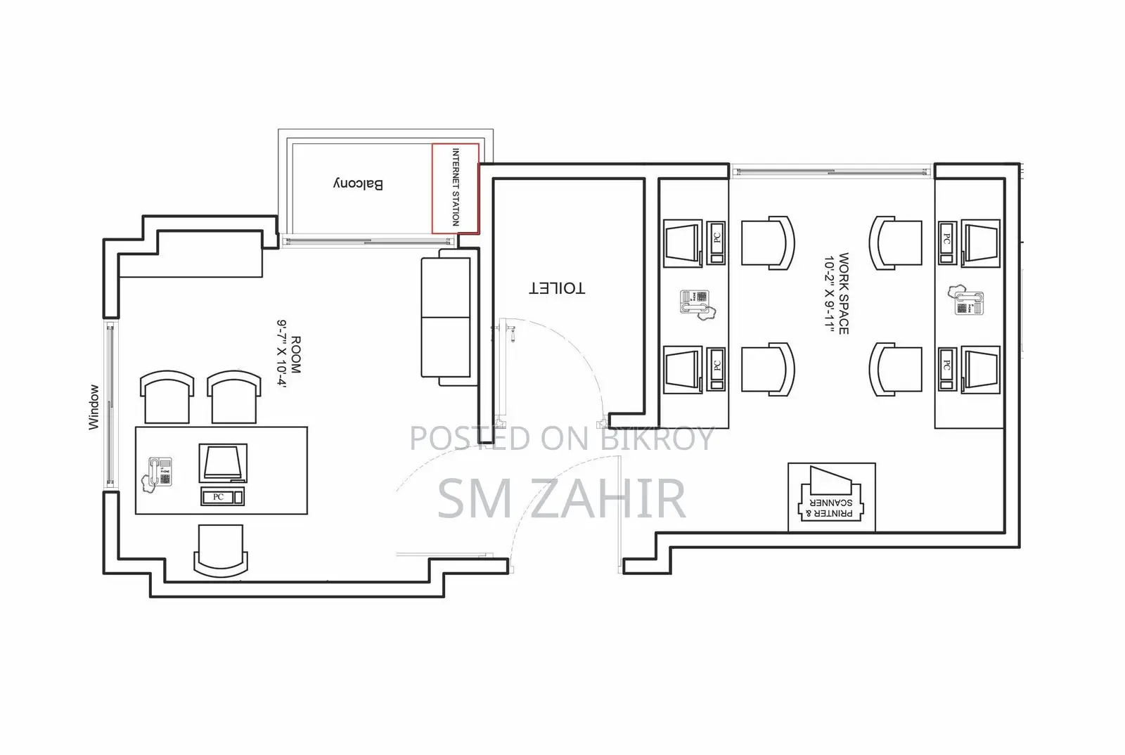 400 SFT Semi-Furnished Boutique Office | Bashundhara R/A in Basundhara