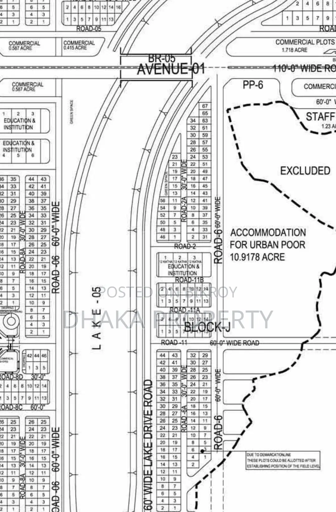 Sector-17/J 60ft Road East 3 Katha Land in Uttara