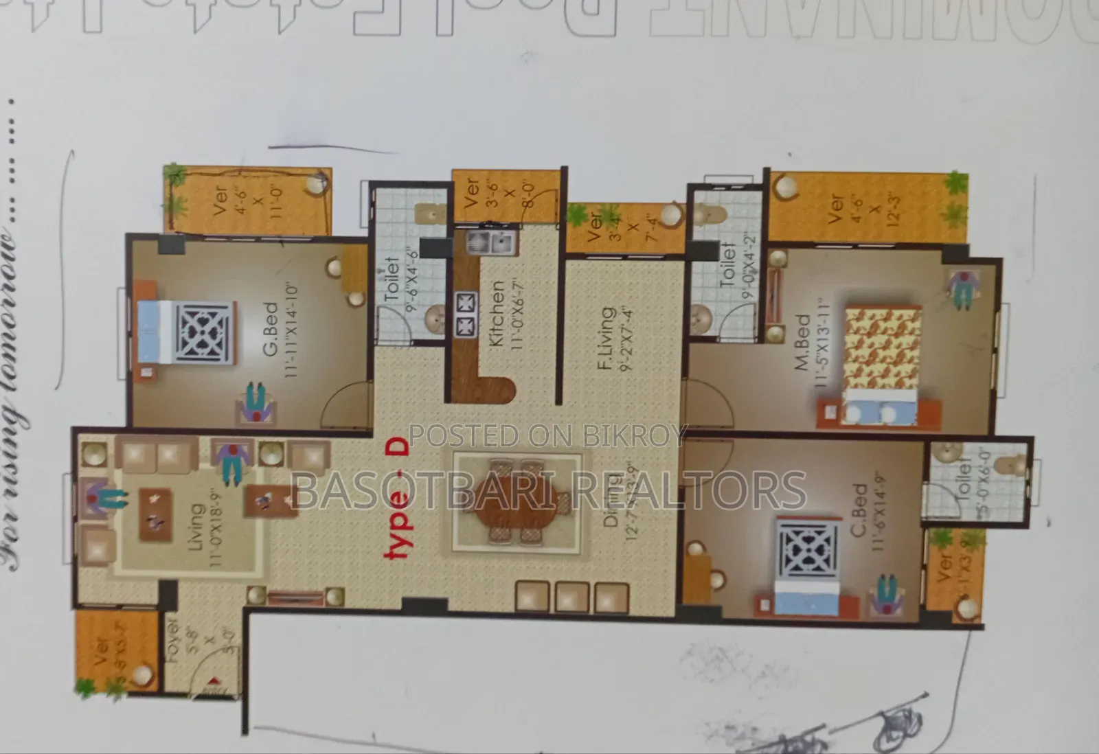 3-Bedroom Apartment in Aftab Nagar for sale in Aftab Nagar