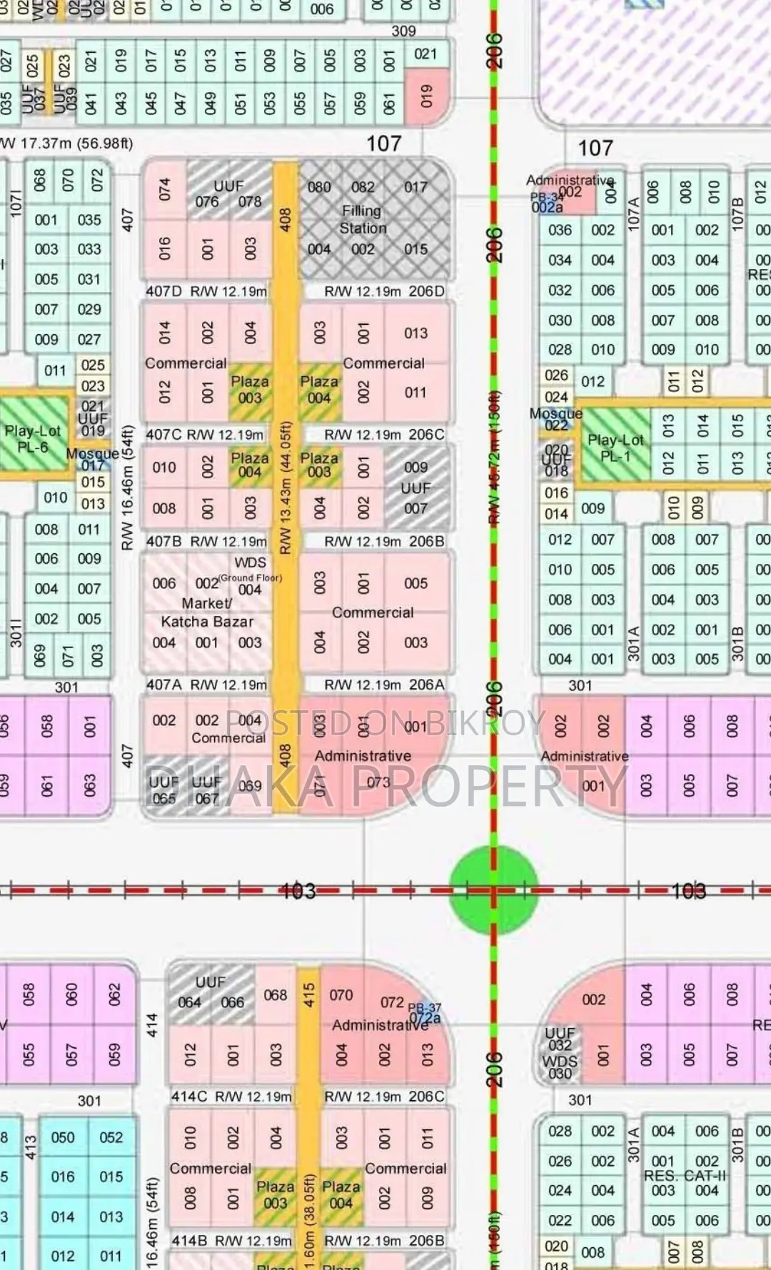 54ft Commercial 3 Katha East at Sector-11 in Purbachal