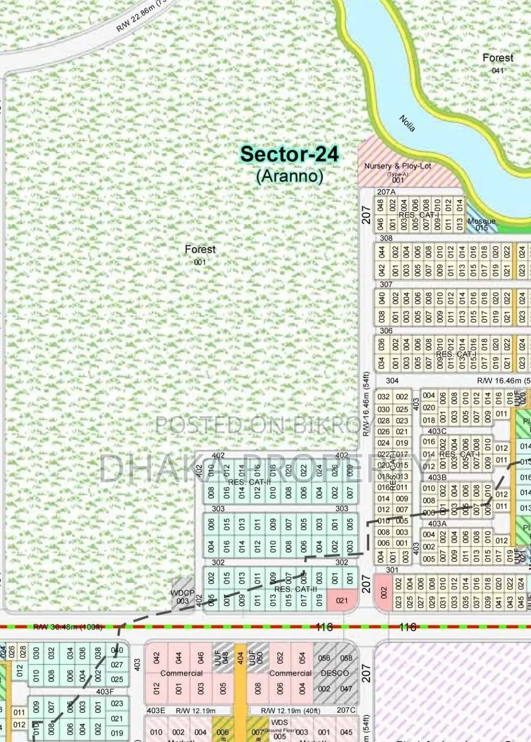 Corner Forest View 5 Katha North at Sector-24 in Purbachal