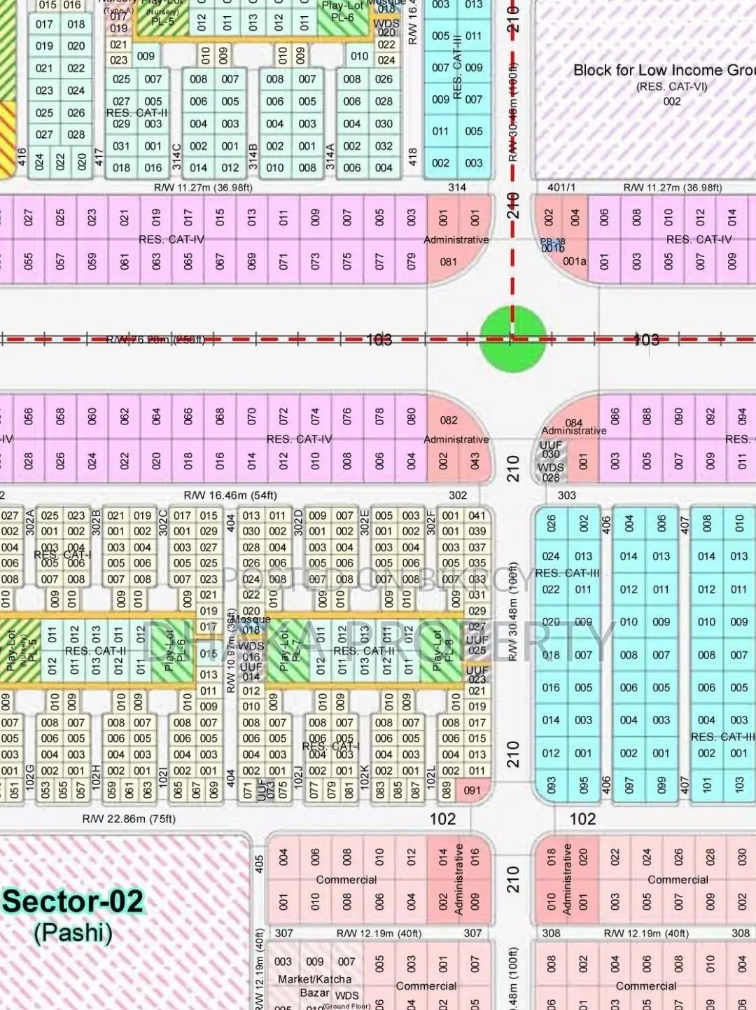 75 ft Road 3 Katha Park South Facing at Sector-2 in Purbachal