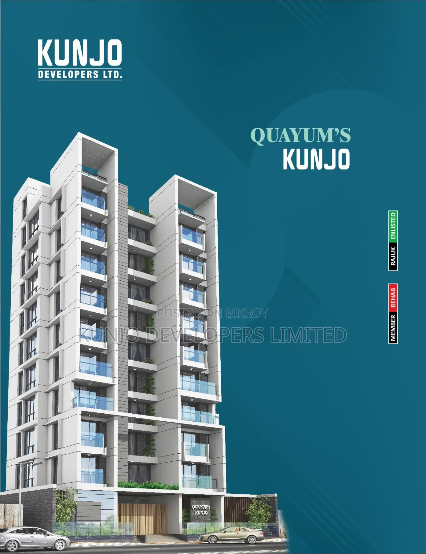 3 Bedroom Apartment in Quayum'S Kunjo By, Aftab Nagar for sale in Aftab Nagar