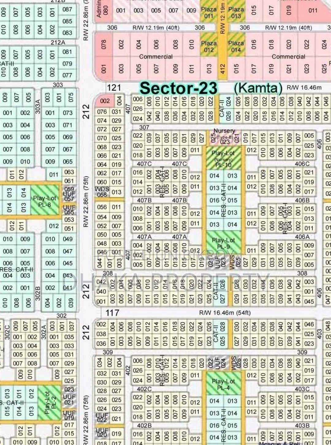 3 Katha Land Sale South Facing at Sector-23 in Purbachal