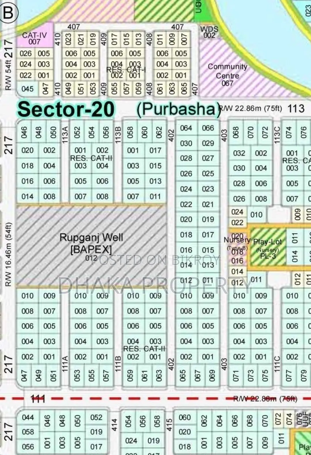 5 Katha Land Sale Park East at Sector-20 in Purbachal