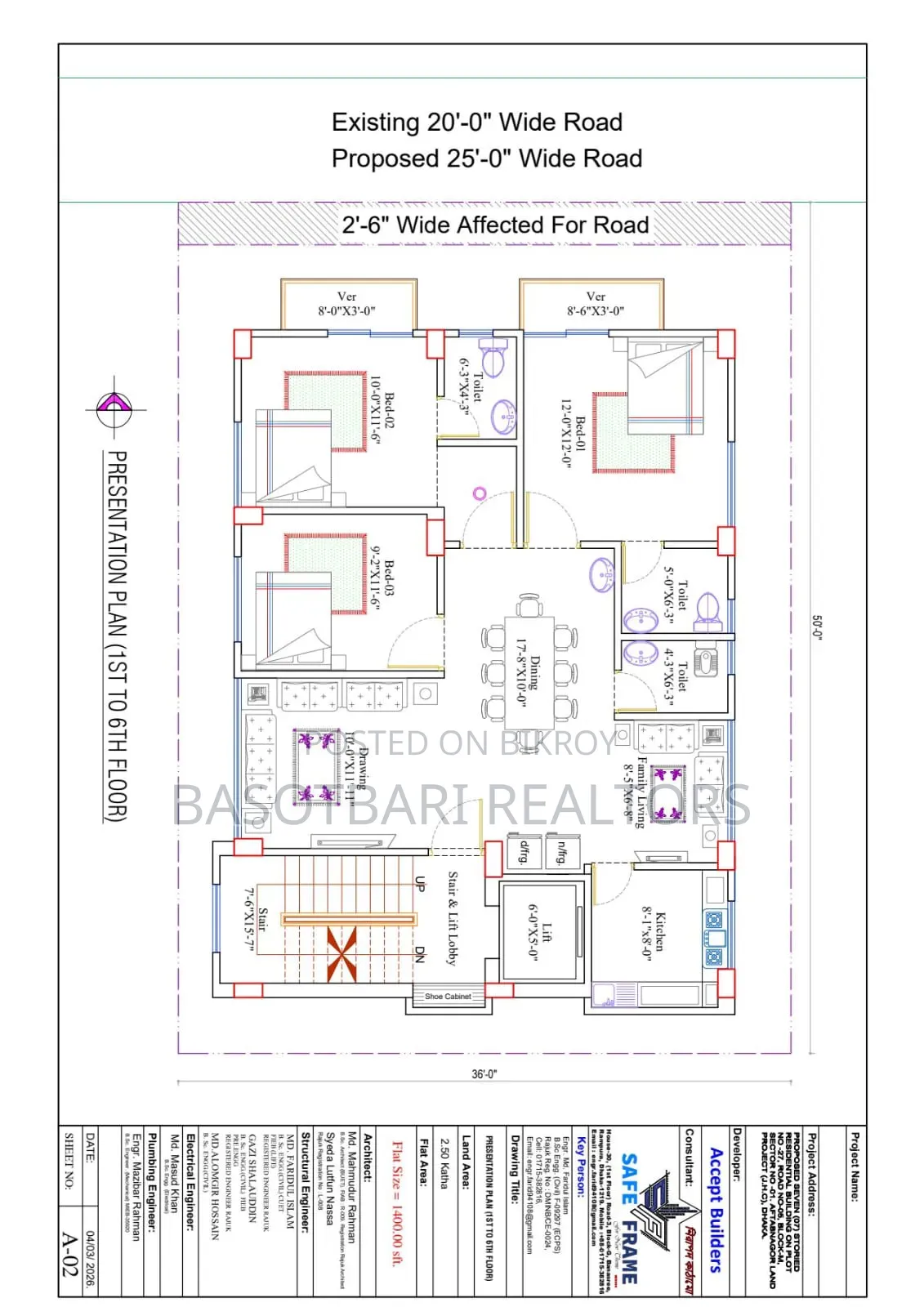 3 Bedroom Apartment in Aftab Nagar for sale in Aftab Nagar
