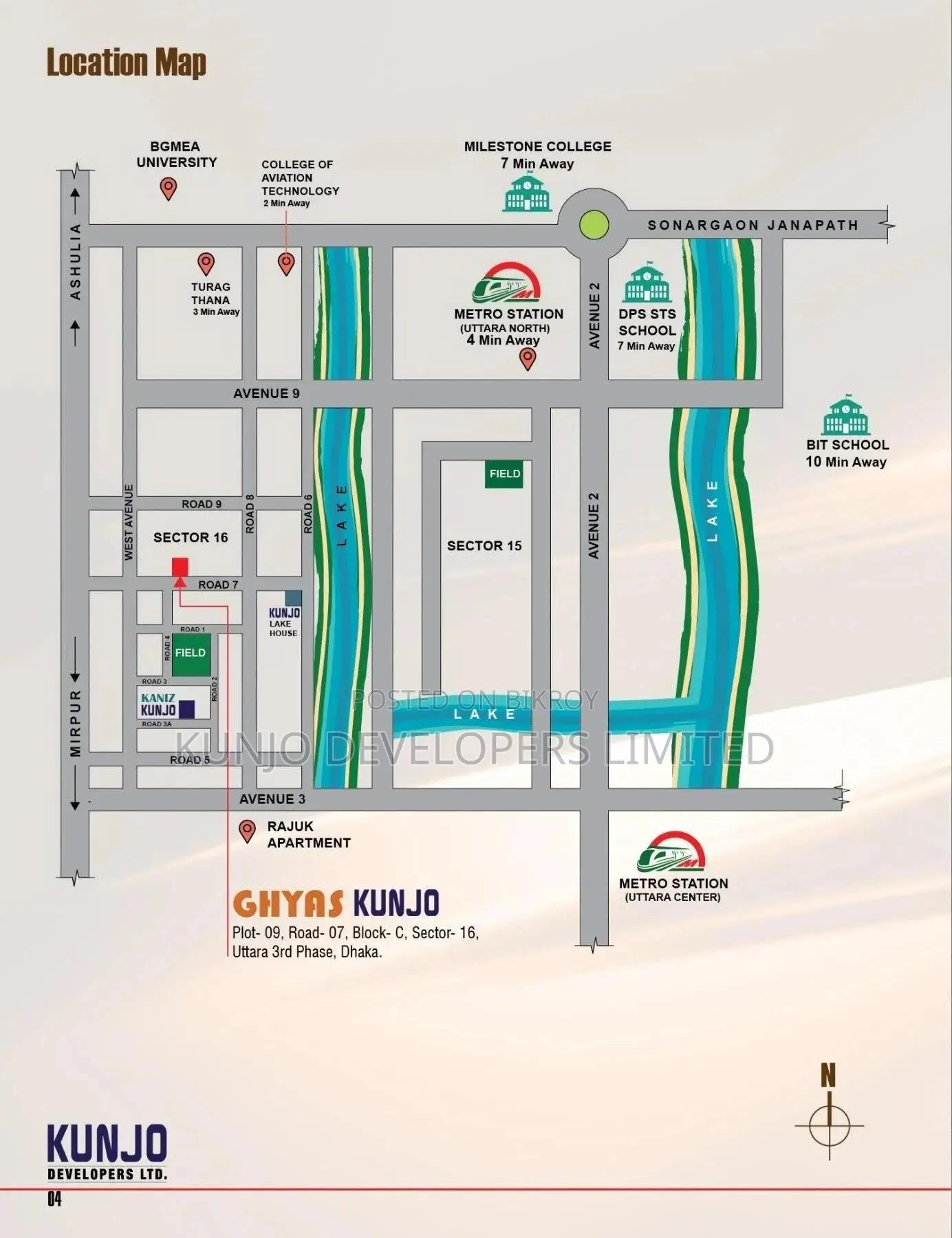 4-Bedroom Apartment in Ghyas Kunjo By Kunjo, Uttara for sale in Uttara