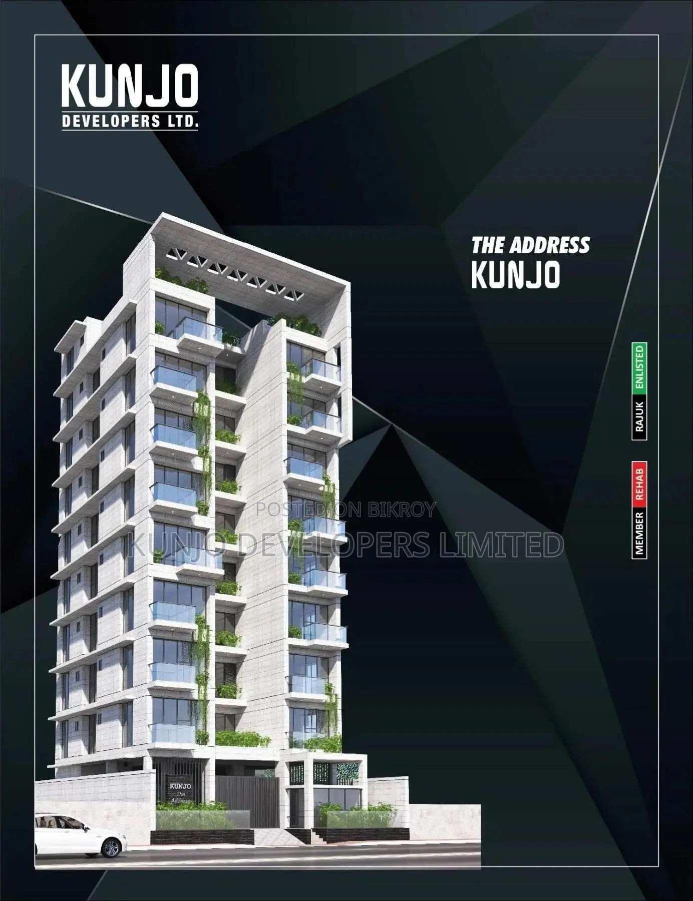 3-Bedroom Apartment in The Address Kunjo By, Basundhara for Sale in Basundhara
