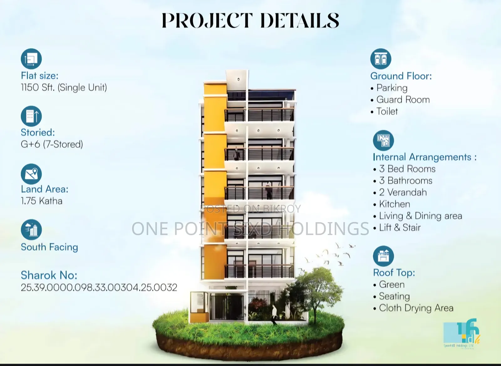 3 Bedroom Apartment in Rupnagar Residential Area, for sale in Mirpur
