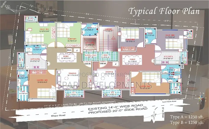 3-Bedroom Apartment in Kallyanpur, Mirpur for sale in Mirpur