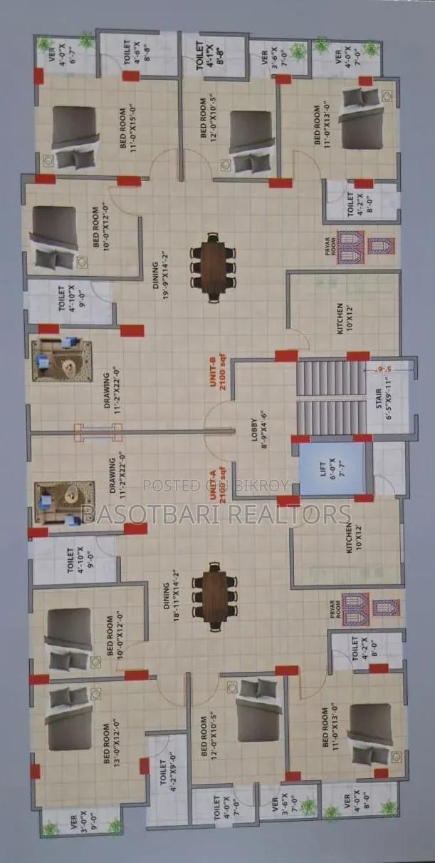 4 Bedroom Apartment in Khilgaon for sale in Khilgaon