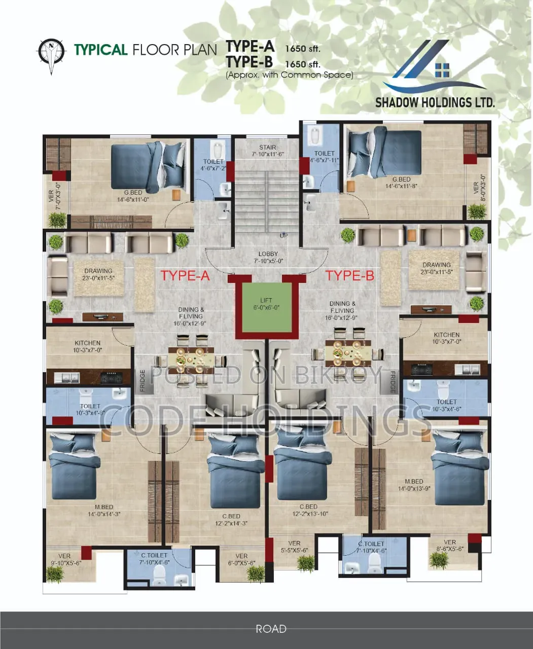3 Bedroom Apartment in Pirarbag, Mirpur for sale in Mirpur