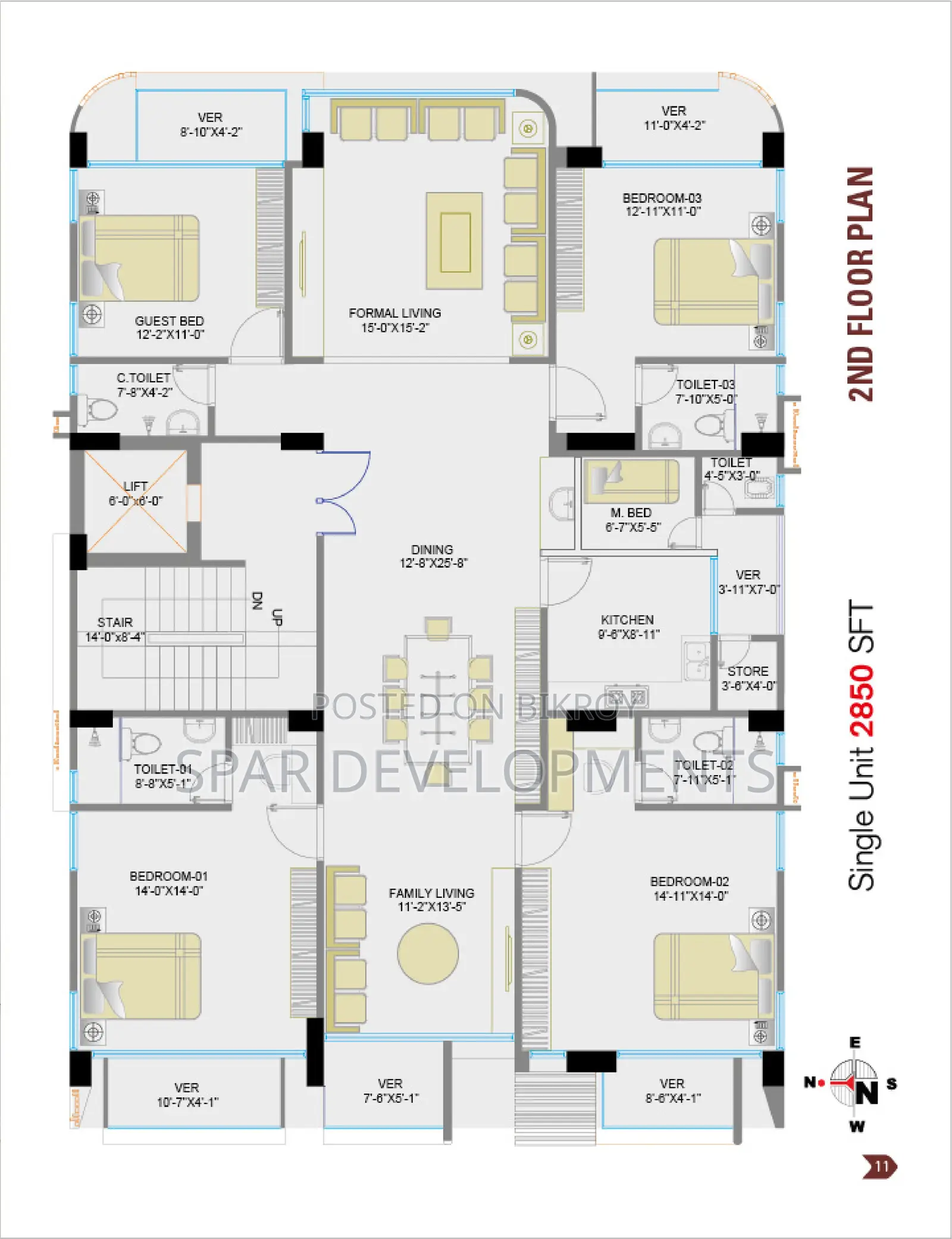 4 Bedroom Apartment in Spar Mrittikaloy, Jalshiri Abason for Sale in Jalshiri Abason
