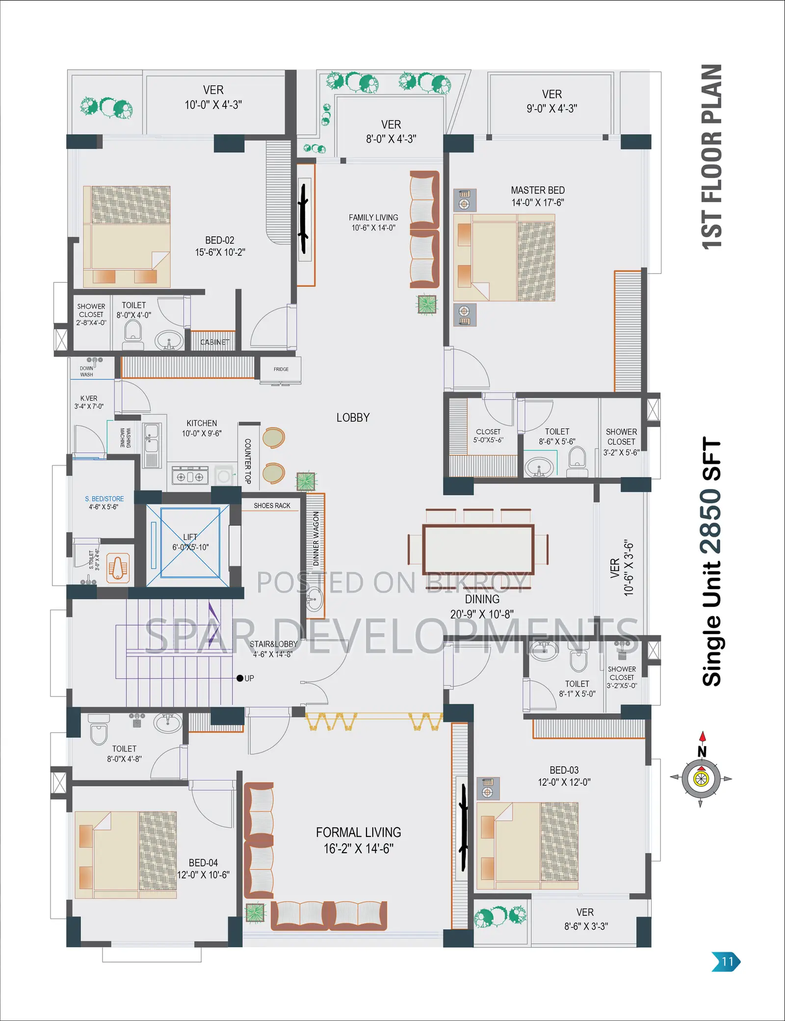 4bdrm Apartment in Spar Eden, Jalshiri Abason for sale in Jalshiri Abason