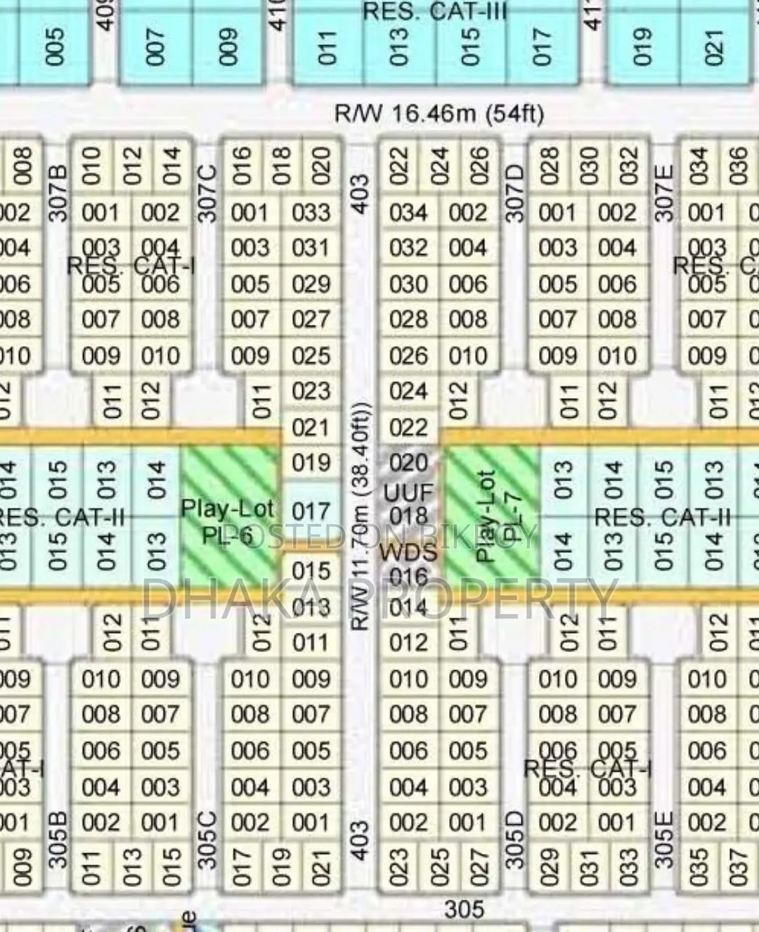 40ft Road 3 Katha Park View East at Sector-13 in Purbachal